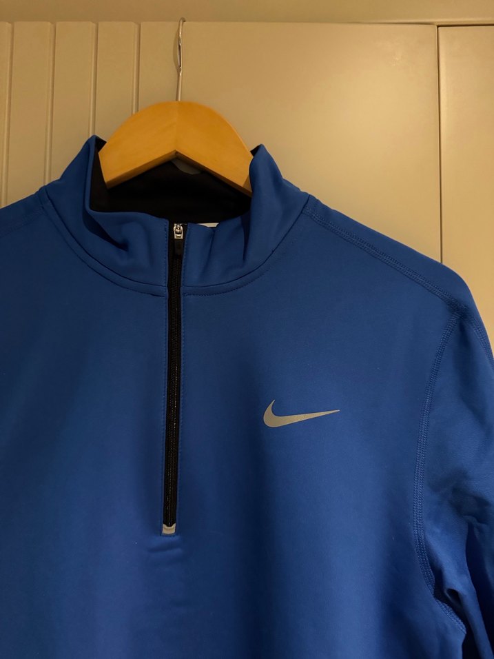 Nike pro - Mavi Yarım Fermuarlı Erkek Sweatshirt - Görsel 3