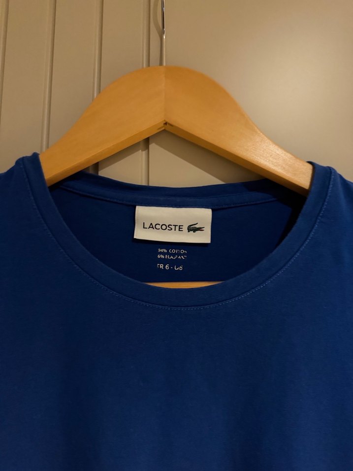 Lacoste - Orjinal, mavi, erkek tshirt L beden - Görsel 3