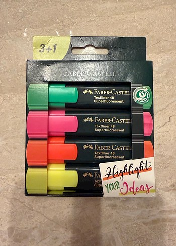 Faber-Castell Textliner 4'lü Fosforlu Kalem Seti - Görsel 2