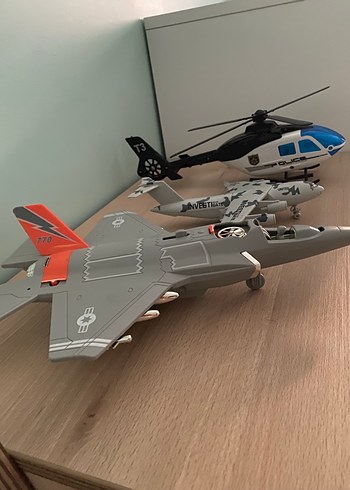  Beden Renk Beyaz Model Helikopter ve Uçak Seti