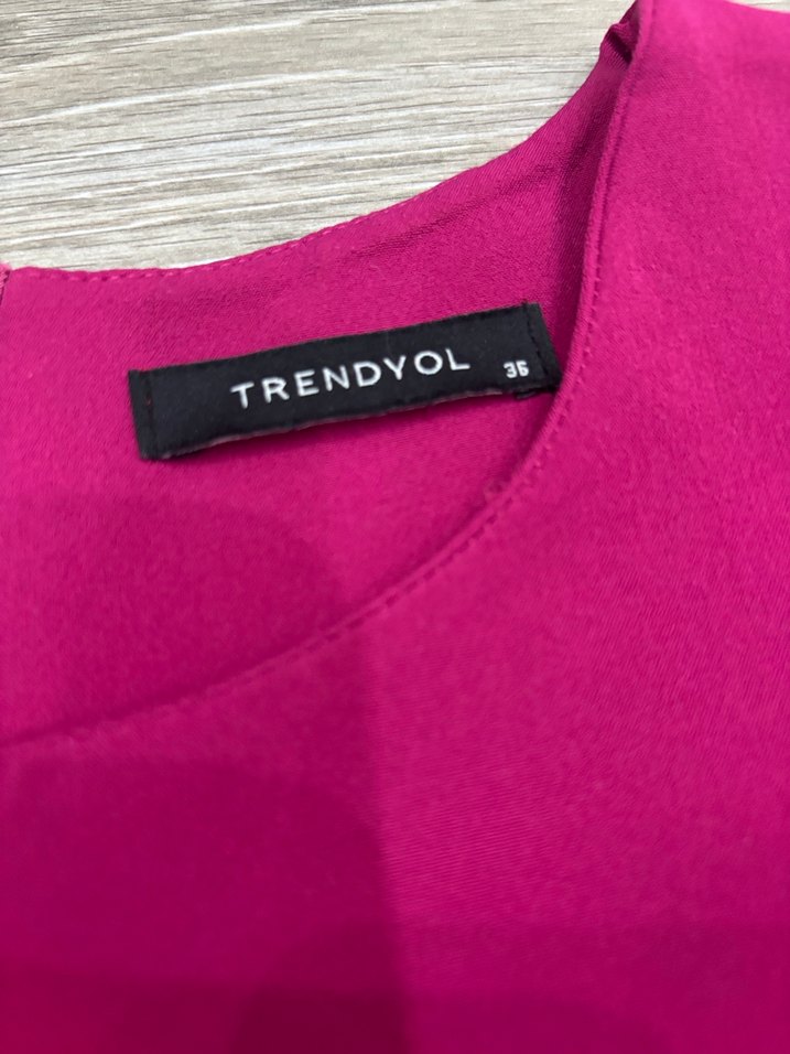 Pembe Midi Kolsuz Günlük Elbise - Görsel 2