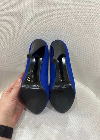 Saks Mavi Platform Topuklu Ayakkabı - Görsel 5