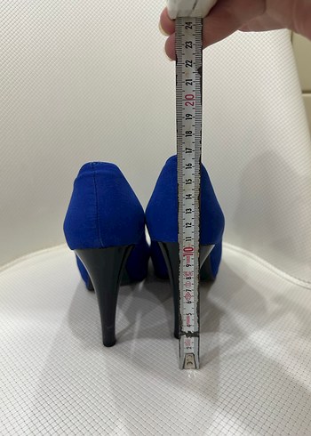 Saks Mavi Platform Topuklu Ayakkabı - Görsel 6