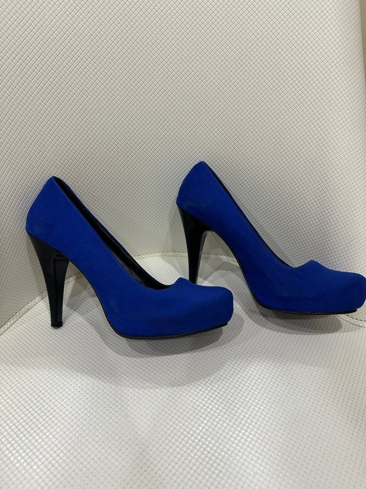 Saks Mavi Platform Topuklu Ayakkabı - Görsel 2