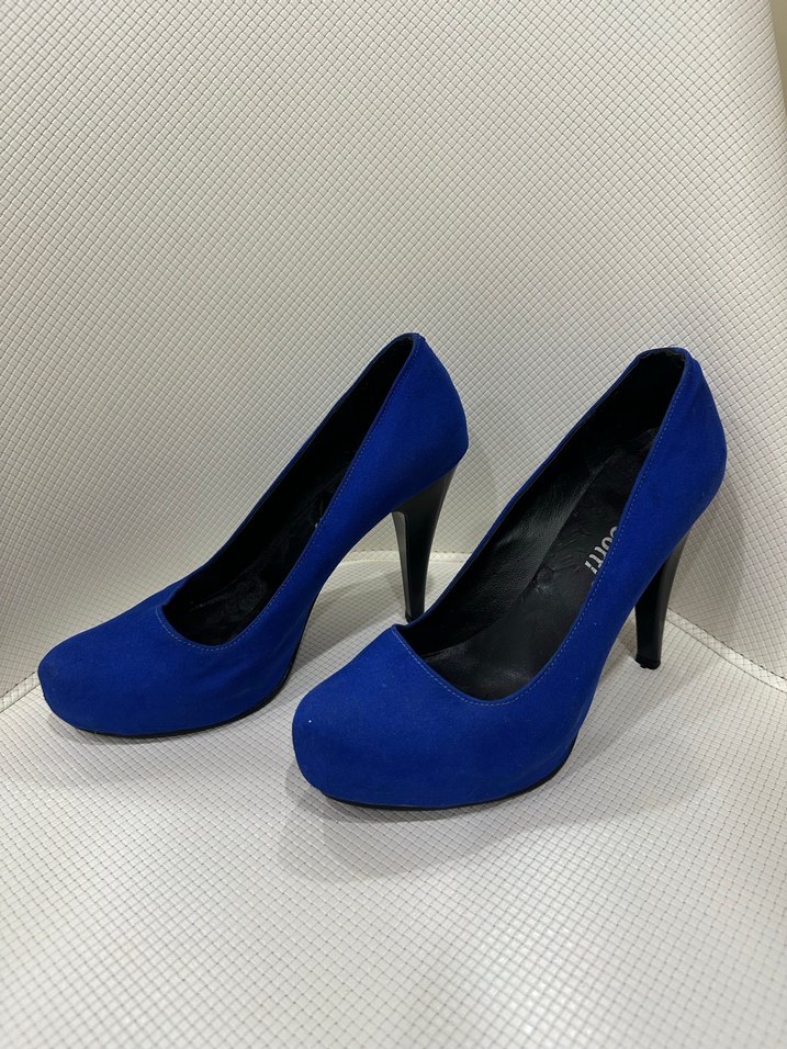 Saks Mavi Platform Topuklu Ayakkabı - Görsel 4