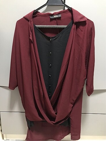 İkili görünen tek parça şifon çok şık bluz - Görsel 2