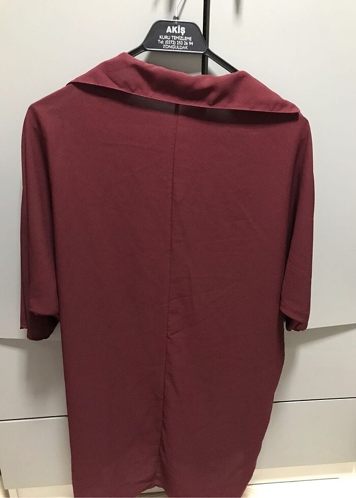 İkili görünen tek parça şifon çok şık bluz - Görsel 5