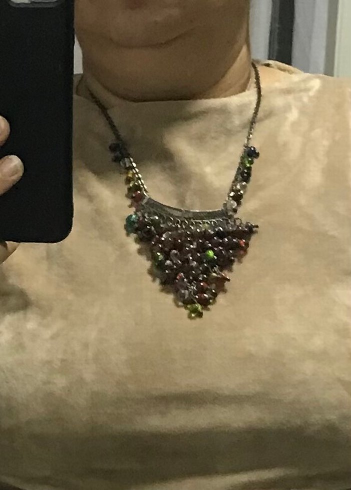 Renkli  cam (murano) Boncuklu Uzun Bohem Kolye - Görsel 3