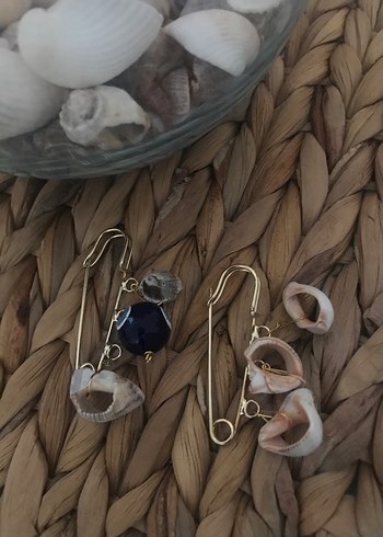 Mavi Boncuklu Deniz Kabuklu Broş - Görsel 2