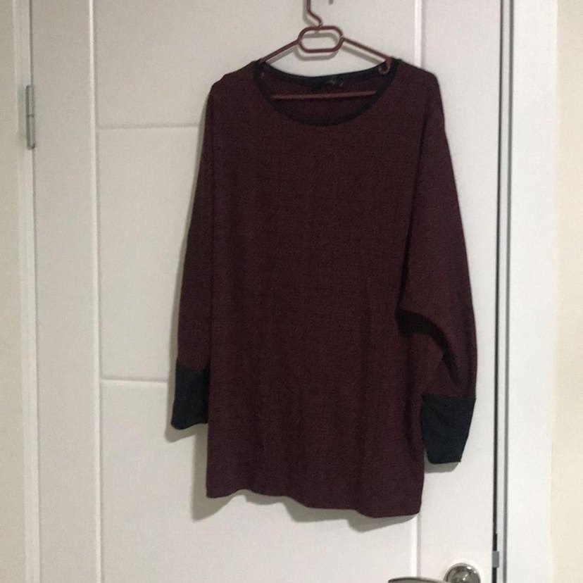 Bordo On triko kışlık bluz - Görsel 4