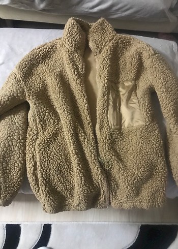 Kürklü Bej Kadın Mont - Görsel 5