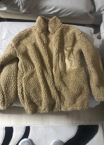 Kürklü Bej Kadın Mont - Görsel 4