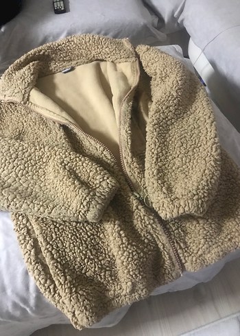 Kürklü Bej Kadın Mont - Görsel 3