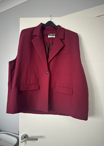 Zara Bordo Blazer Yelek