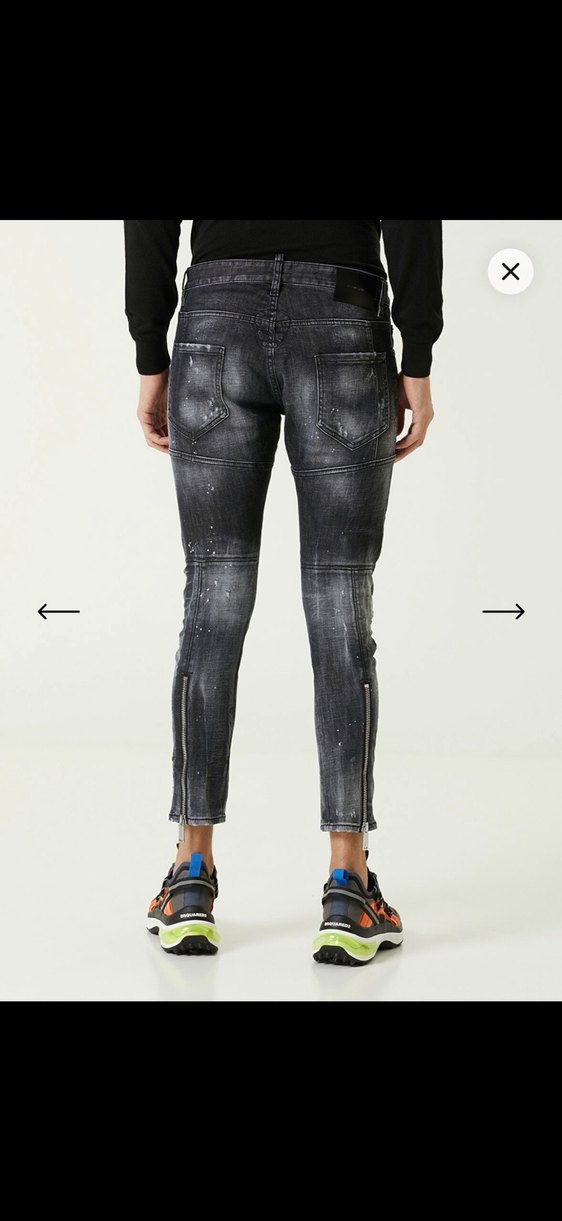 Dsquared2 Koyu Gri Yıkamalı Dar Kesim Jean — görsel 6/6
