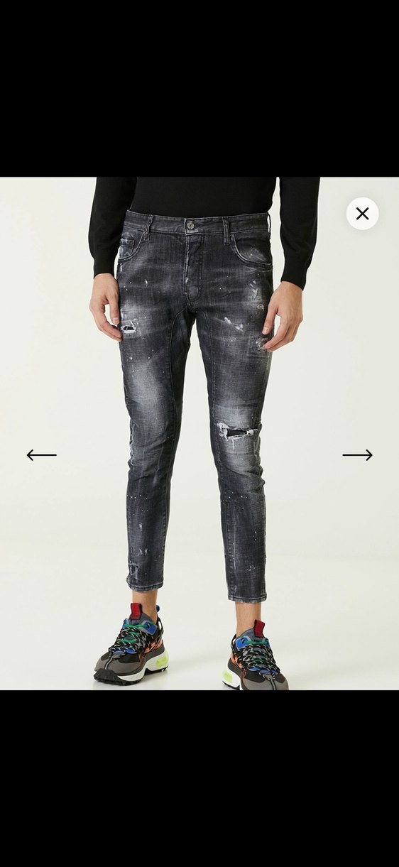 Dsquared2 Koyu Gri Yıkamalı Dar Kesim Jean — görsel 5/6