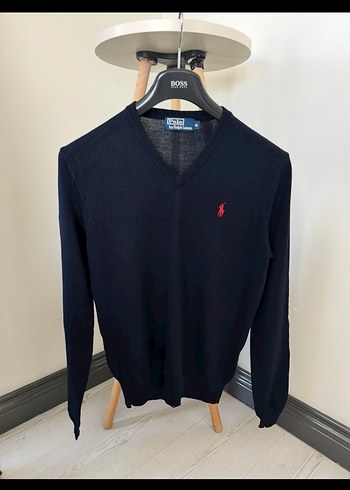 Polo Ralph Lauren Lacivert Polo V Yaka Triko Kazak