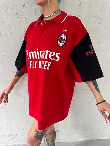 Milan Nakışlı Polo Yaka T Shirt