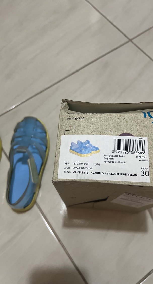 İgor marka Mavi Tokalı Erkek Çocuk Sandalet - Görsel 4