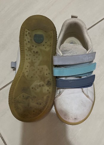 Çocuk Beyaz Cırtcırtlı Spor Ayakkabı Vicco marka ışıklı ayakkabı - Görsel 5