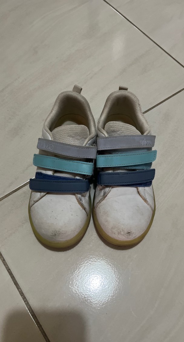 Çocuk Beyaz Cırtcırtlı Spor Ayakkabı Vicco marka ışıklı ayakkabı - Görsel 3