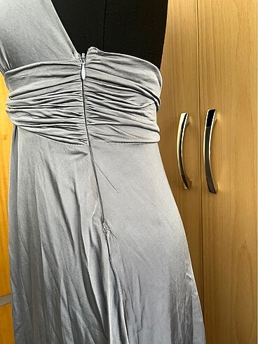 Gri  Abiye Elbise - Görsel 7