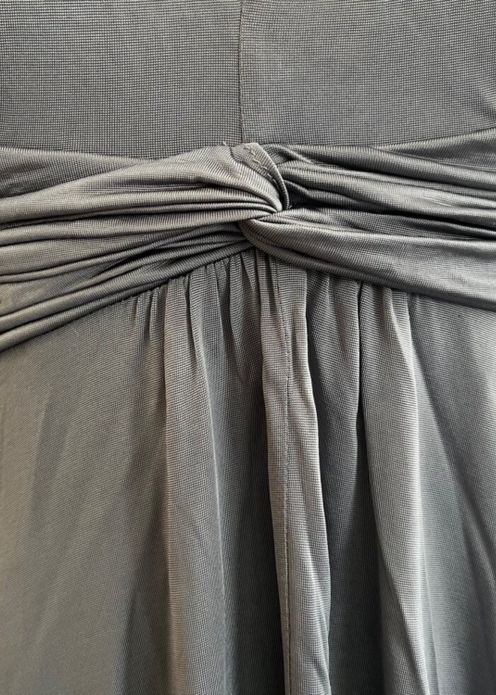 Gri  Abiye Elbise - Görsel 3