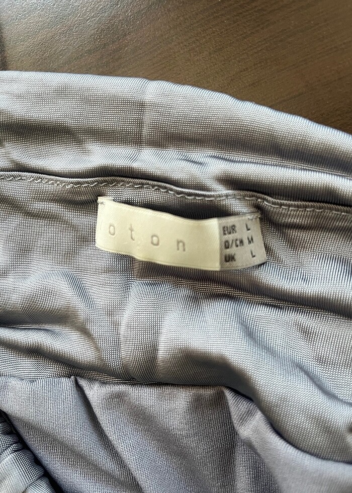 Gri  Abiye Elbise - Görsel 5