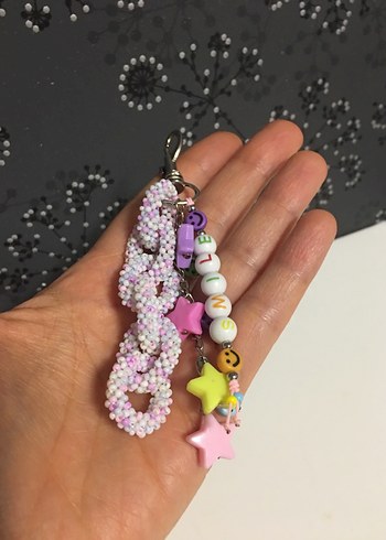 Boncuklu Pastel Renkli Bohem Anahtarlık - Görsel 4