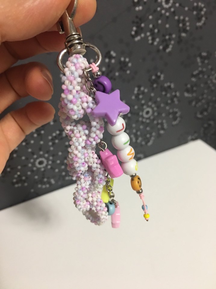 Boncuklu Pastel Renkli Bohem Anahtarlık - Görsel 5