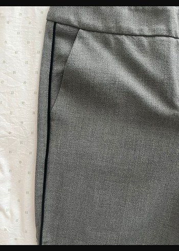 Gri Kumaş Kadın Pantolon,, Normal Boy - Görsel 5