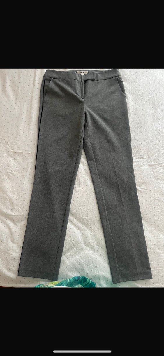 Gri Kumaş Kadın Pantolon,, Normal Boy - Görsel 2