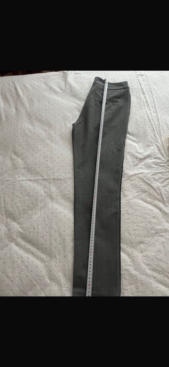Gri Kumaş Kadın Pantolon,, Normal Boy - Görsel 4