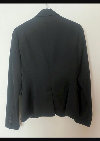 Siyah Düğmeli Kadın Blazer Ceket - Görsel 3