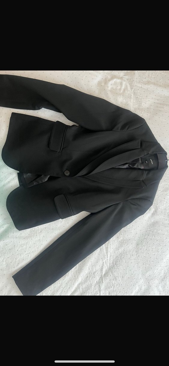 Siyah Düğmeli Kadın Blazer Ceket - Görsel 2