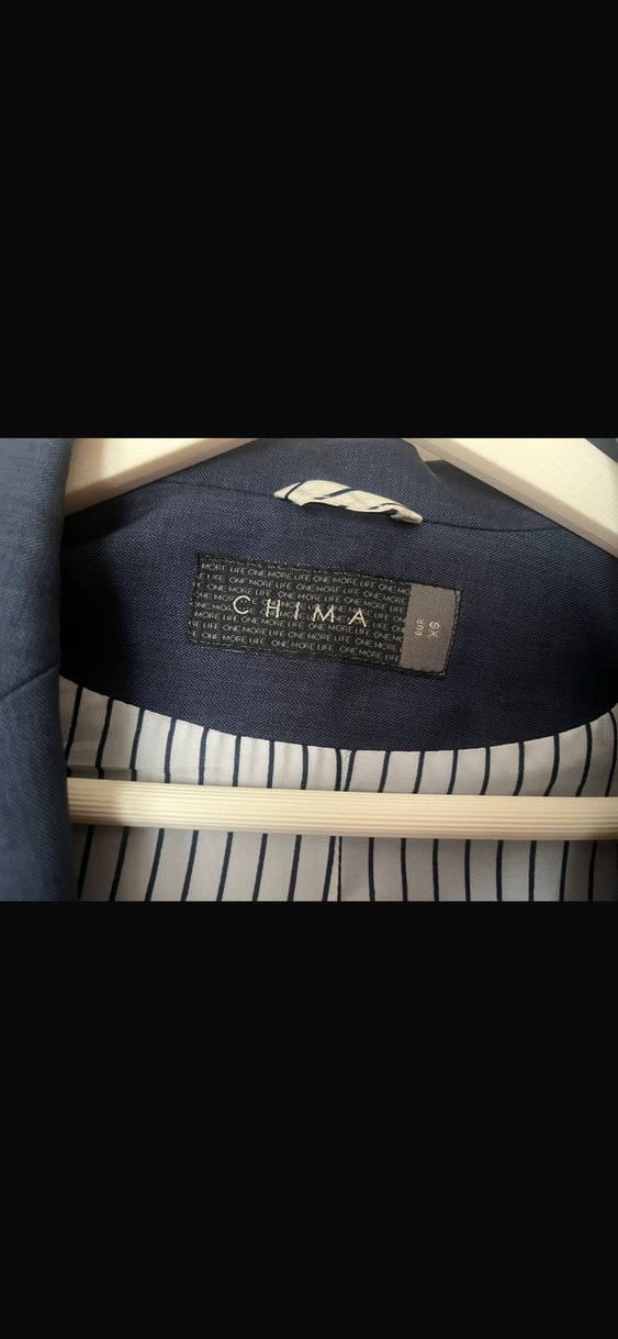 Lacivert Düğmeli Kadın Ofis Takım Elbise hiç giyilmedi - Görsel 4