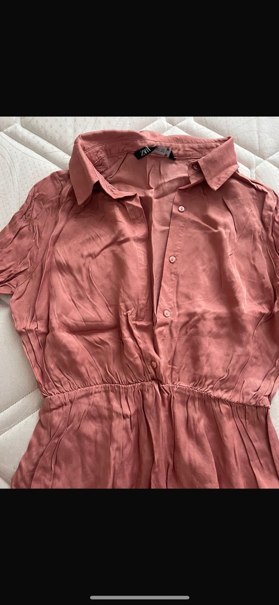 Pembe Uzun Kollu Midi  Elbise - Görsel 2