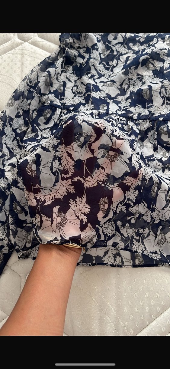 Bohem Uzun Kollu Kadın şifon Bluz Zara hiç giyilmedi - Görsel 4