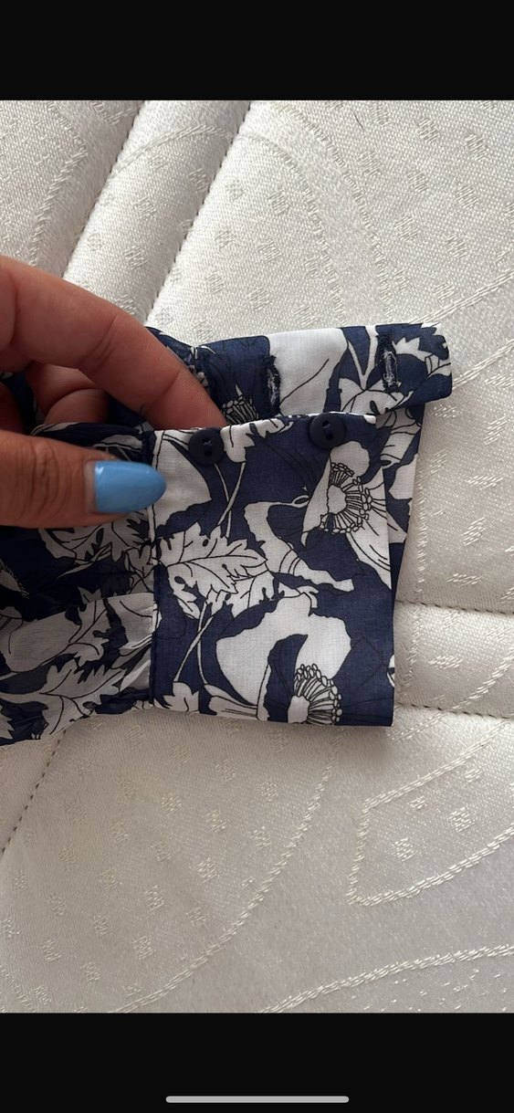 Bohem Uzun Kollu Kadın şifon Bluz Zara hiç giyilmedi - Görsel 3