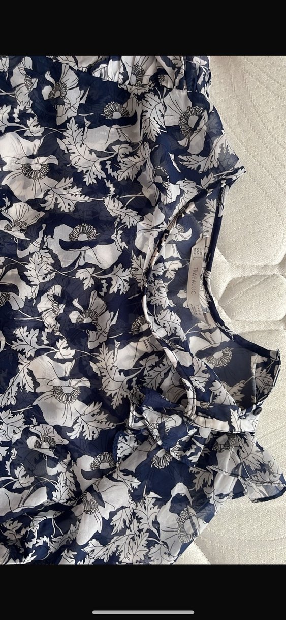 Bohem Uzun Kollu Kadın şifon Bluz Zara hiç giyilmedi - Görsel 2