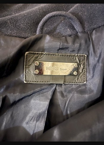 Düğmeli lacivert Midi Hamile Kaban - Görsel 4