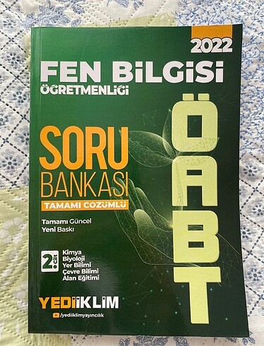  YEDİİKM YAYINLARI FEN BİLİMLERİ ÖĞRETMENLİĞİ ÖABT SORU BANKASI