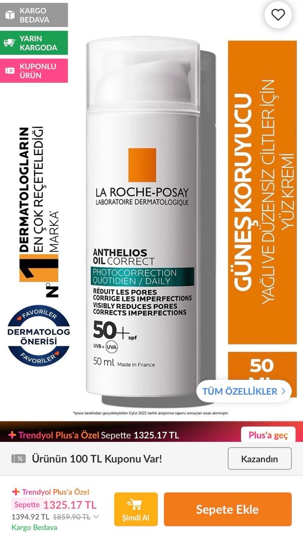 La Roche-Posay Anthelios SPF 50+ Yağ Kontrol Güneş Kremi - Görsel 4