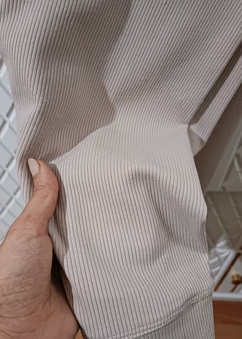 Bej Kadın fitilli tayt - Görsel 2