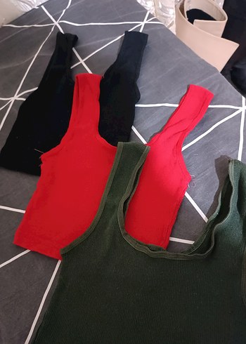 Dikişsiz renkliı Midi Straplez Atlet 3'lü - Görsel 2