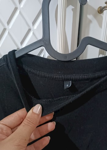 Siyah Oversize Kısa Kollu kadın Tişört - Görsel 3