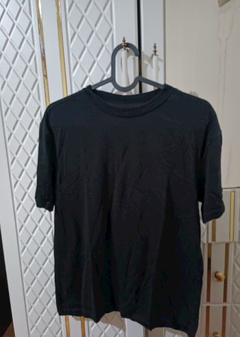 Siyah Oversize Kısa Kollu kadın Tişört - Görsel 2