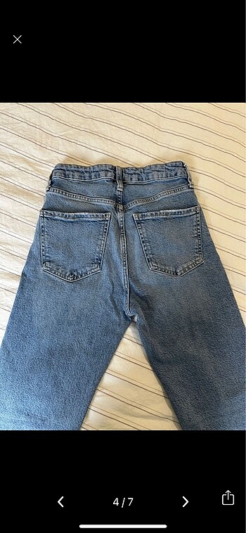 34 Beden mavi Renk Orjinal Zara Jean