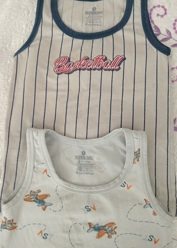 Baskılı Çocuk Atletleri, Gri Tonlar - Görsel 3