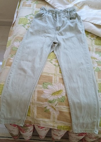Bej Loose Fit Denim Kot Pantolon